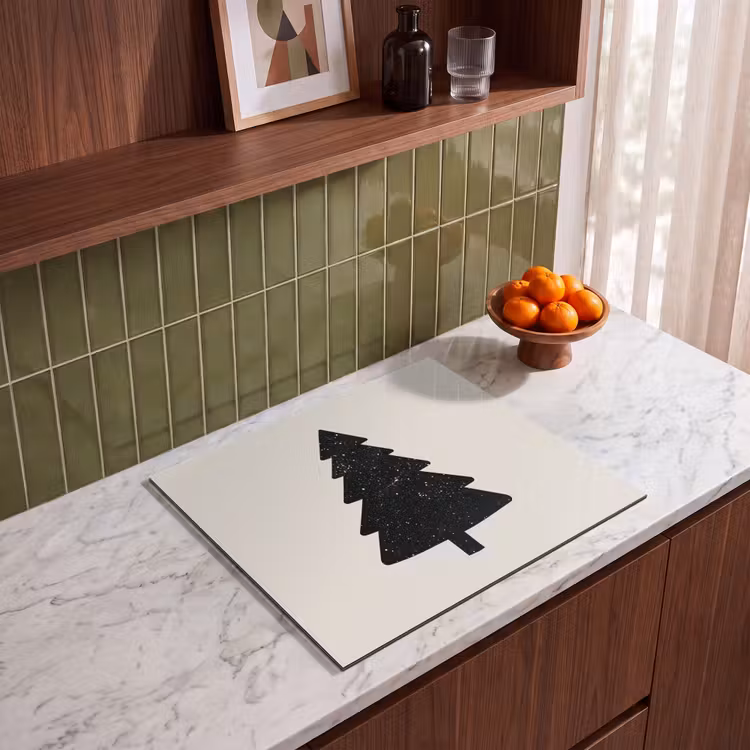 Induction hob protector - Christmas tree - Black - Holiday - Beige — 4