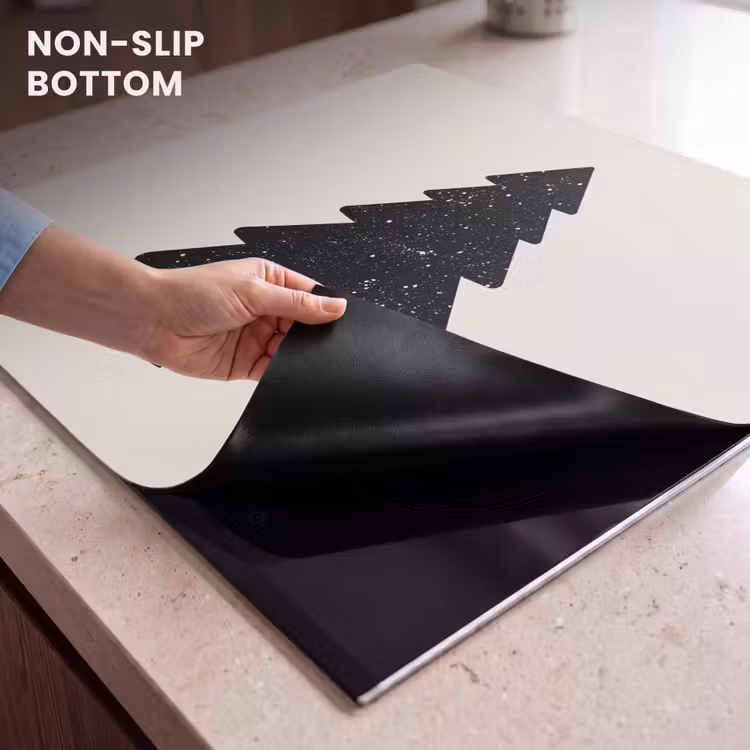 Induction hob protector - Christmas tree - Black - Holiday - Beige — 5