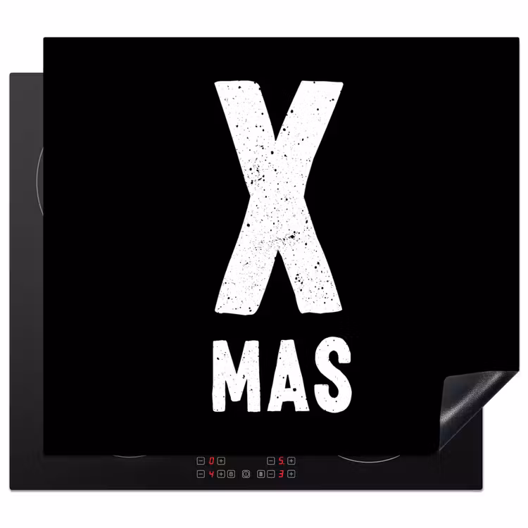 Induction hob protector - Xmas - Christmas - Black - Vintage - Quotes — 1