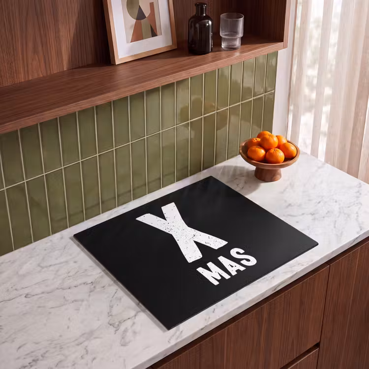 Induction hob protector - Xmas - Christmas - Black - Vintage - Quotes — 4