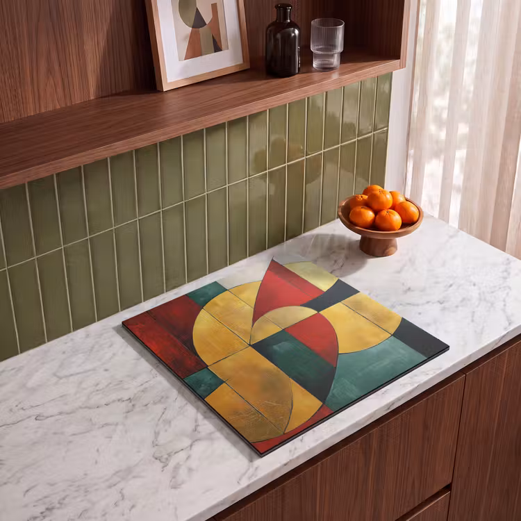 Induction hob protector - Abstract - Christmas - Gold - Red - Green — 3