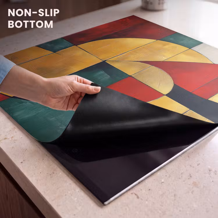 Induction hob protector - Abstract - Christmas - Gold - Red - Green — 4