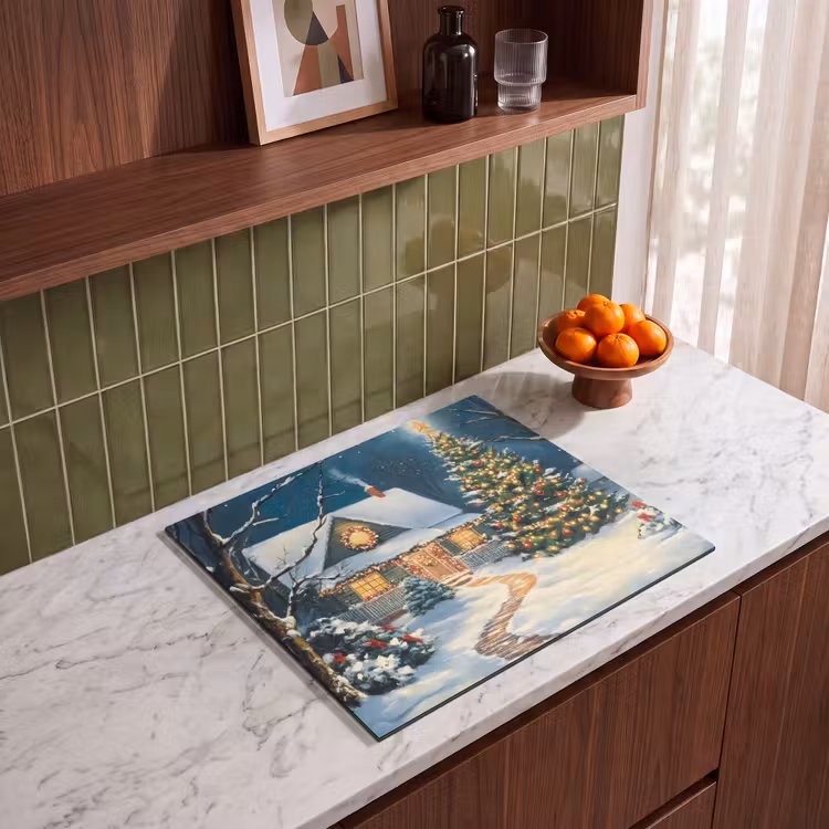 Induction hob protector - Christmas - Christmas tree - Winter - House - Snow — 4