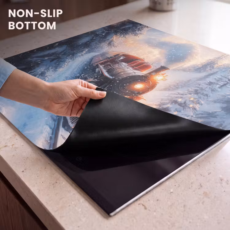 Induction hob protector - Christmas train - Snow - Winter - Christmas — 5