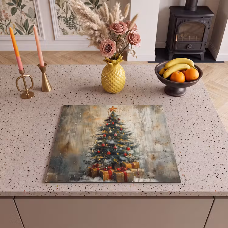 Induction hob protector - Christmas tree - Vintage - Christmas - Gift — 3