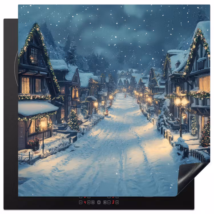 Induction hob protector - Christmas Village - Christmas - Snow - Winter — 1