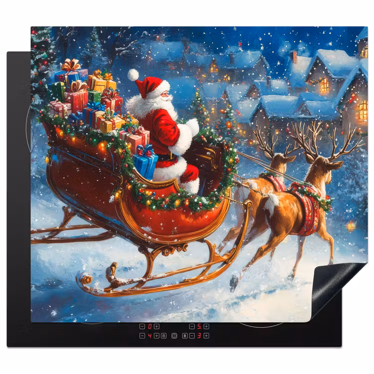 Induction hob protector - Santa Claus - Reindeer - Christmas - Snow — 1