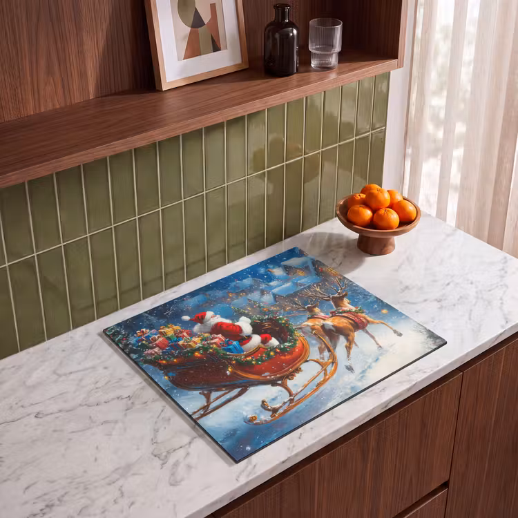 Induction hob protector - Santa Claus - Reindeer - Christmas - Snow — 4