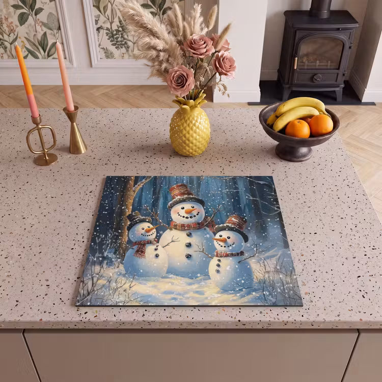 Induction hob protector - Snowman - Snow - Winter - Forest — 3