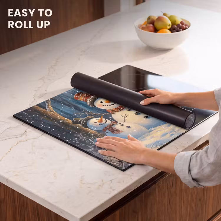 Induction hob protector - Snowman - Snow - Winter - Forest — 6