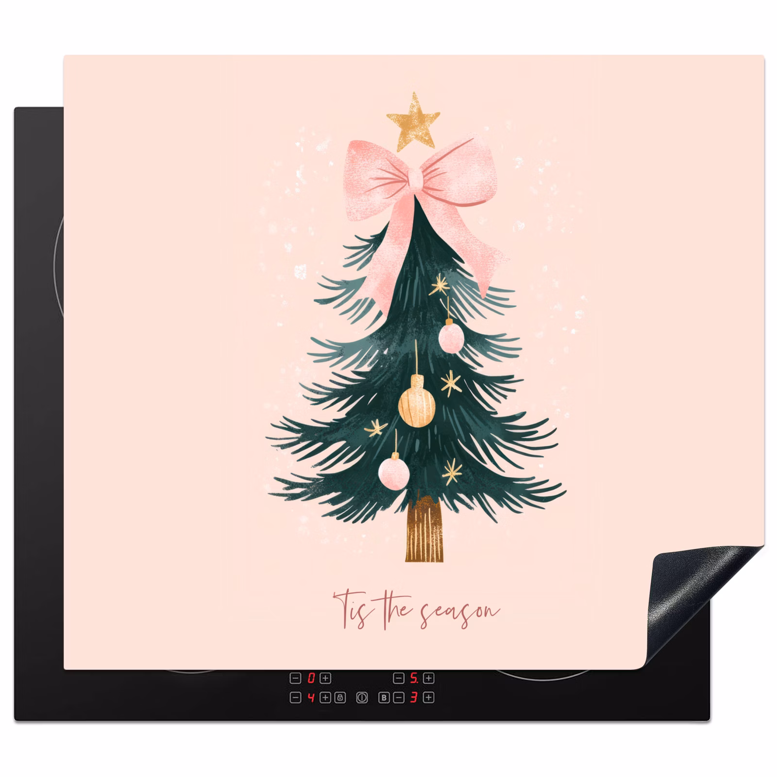 Induction hob protector - Christmas Season - Christmas - Christmas tree - Pink — 1