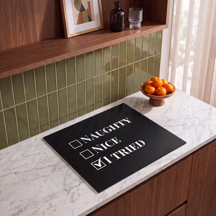 Induction hob protector - Christmas - Black - White - Quote - Funny — 4