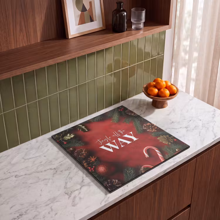 Induction hob protector - Christmas - Quote - Red - Christmas baubles — 3