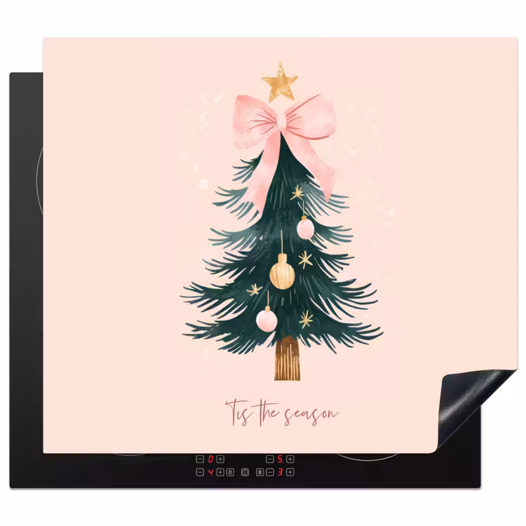 Induction hob protector - Christmas Season - Christmas - Christmas tree - Pink — 1