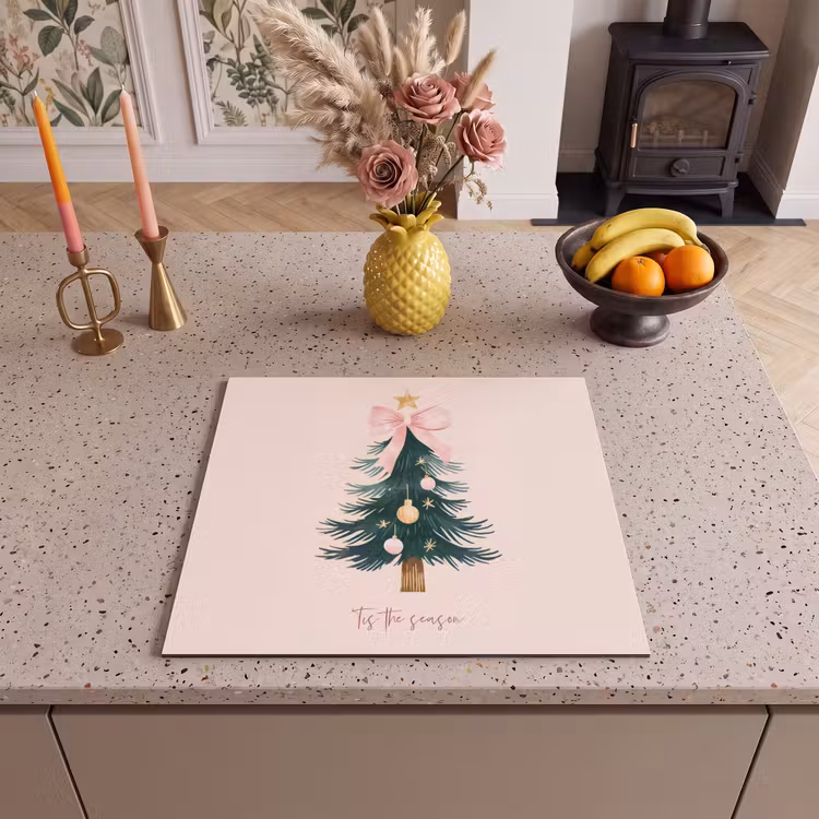 Induction hob protector - Christmas Season - Christmas - Christmas tree - Pink — 3