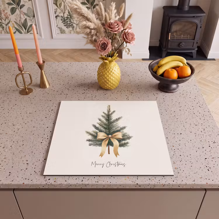 Induction hob protector - Christmas tree - Christmas - Merry Christmas - Beige — 3