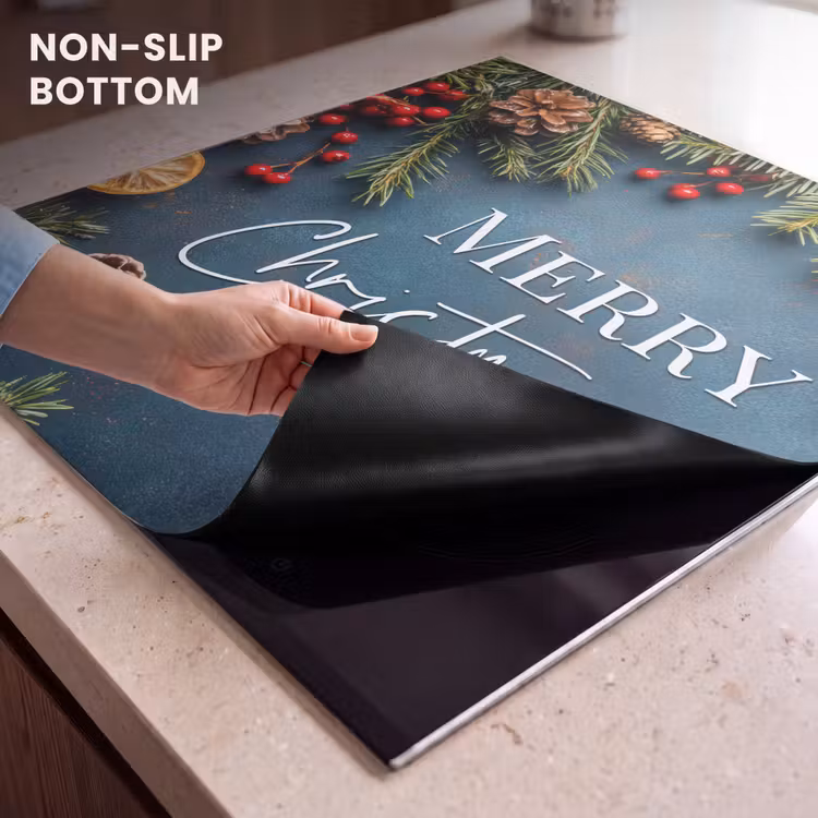 Induction hob protector - Merry Christmas - Blue - Christmas - Winter — 4