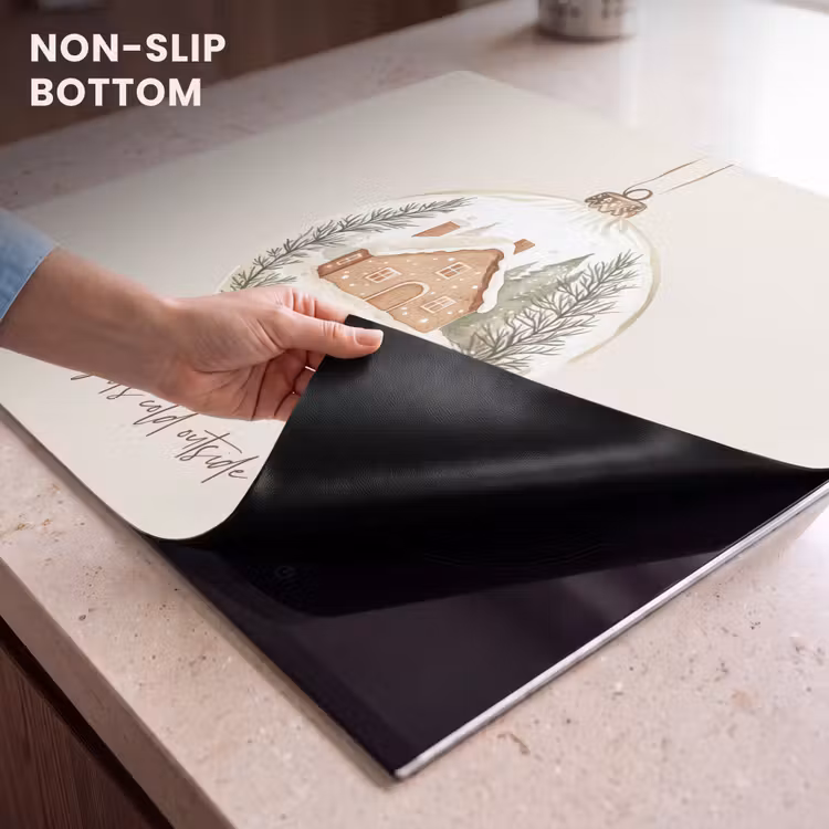 Induction hob protector - Quote - Winter - Christmas - Beige - Christmas ball — 5
