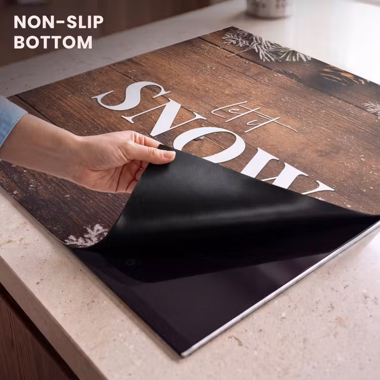Induction hob protector - Snow - Wood look - Quote - Let it snow — 4