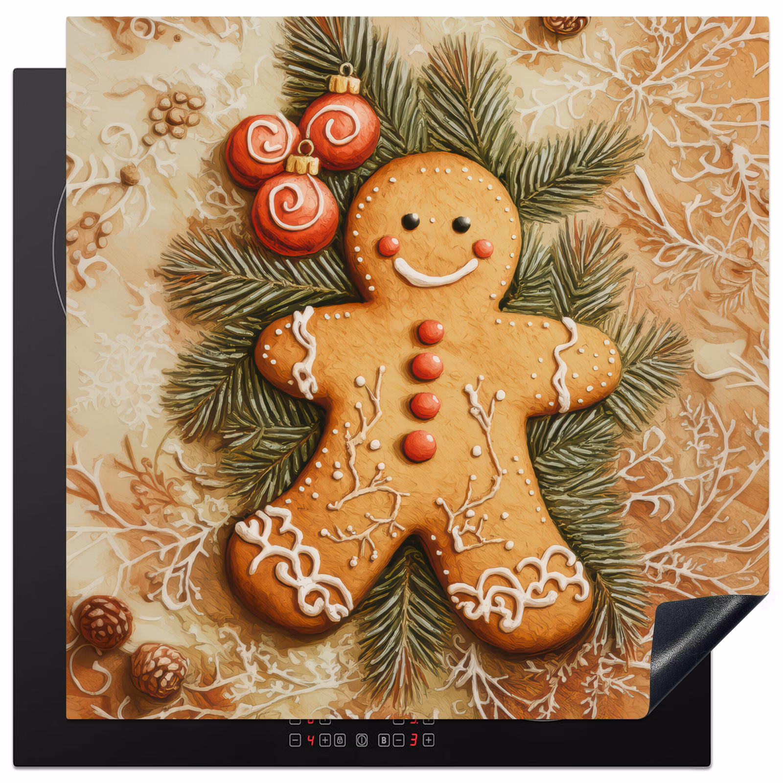 Induction hob protector - Christmas - Cookie - Doll - Speculoos — 1