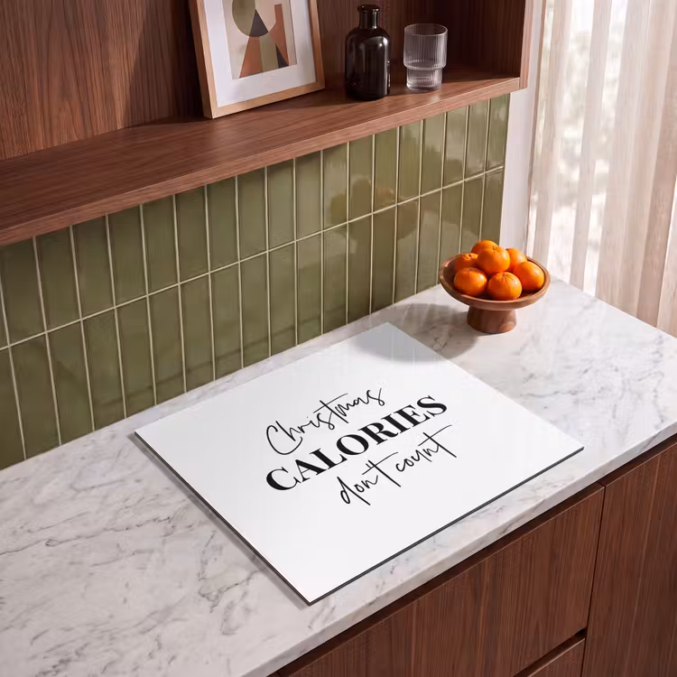 Induction hob protector - Christmas quote - Winter - Christmas calories - White — 4