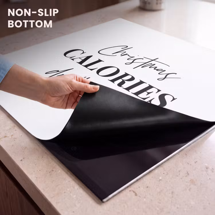 Induction hob protector - Christmas quote - Winter - Christmas calories - White — 5