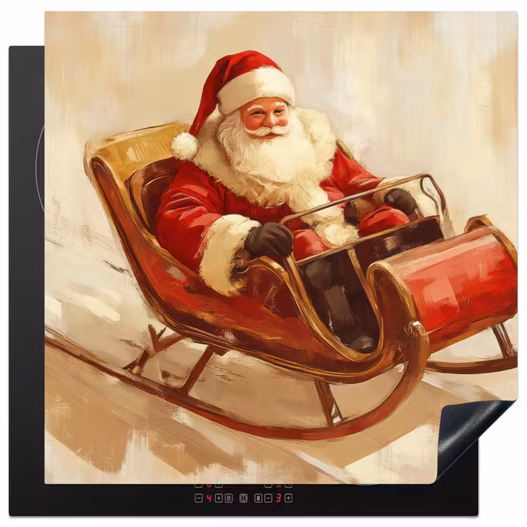Induction hob protector - Christmas - Sleigh - Santa Claus — 1