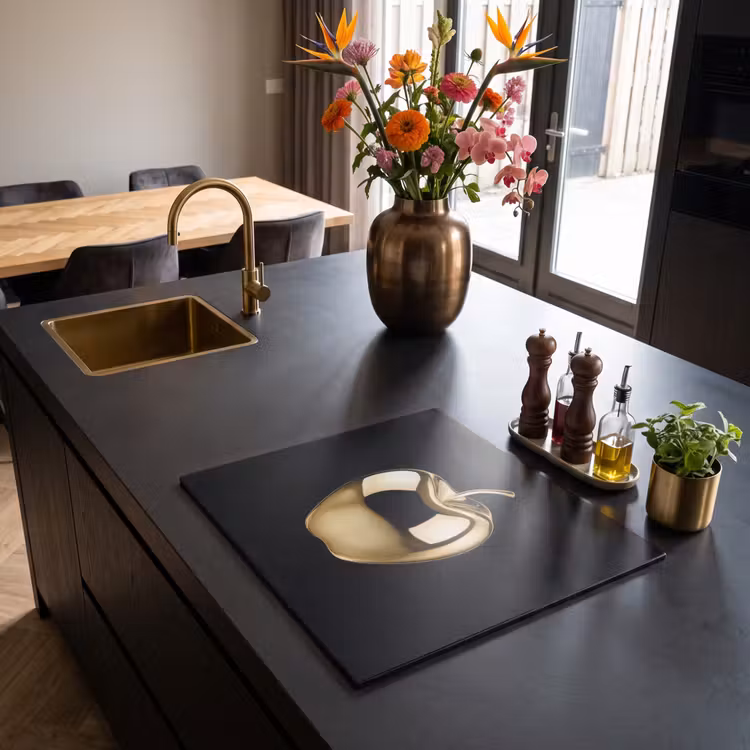 Induction hob protector - Apple - Gold - Chrome - Black — 2