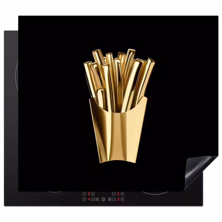 Induction hob protector - Fries - Gold - Chrome - Food — 1