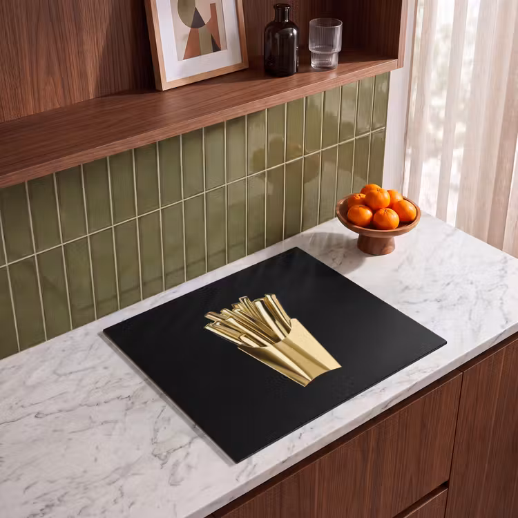 Induction hob protector - Fries - Gold - Chrome - Food — 4