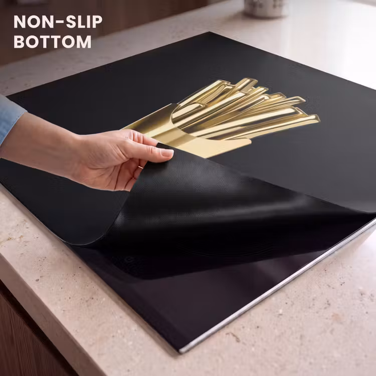 Induction hob protector - Fries - Gold - Chrome - Food — 5