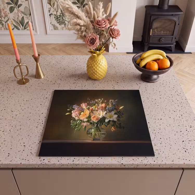 Induction hob protector - Glasses - Flowers - Bouquet - Colors — 3