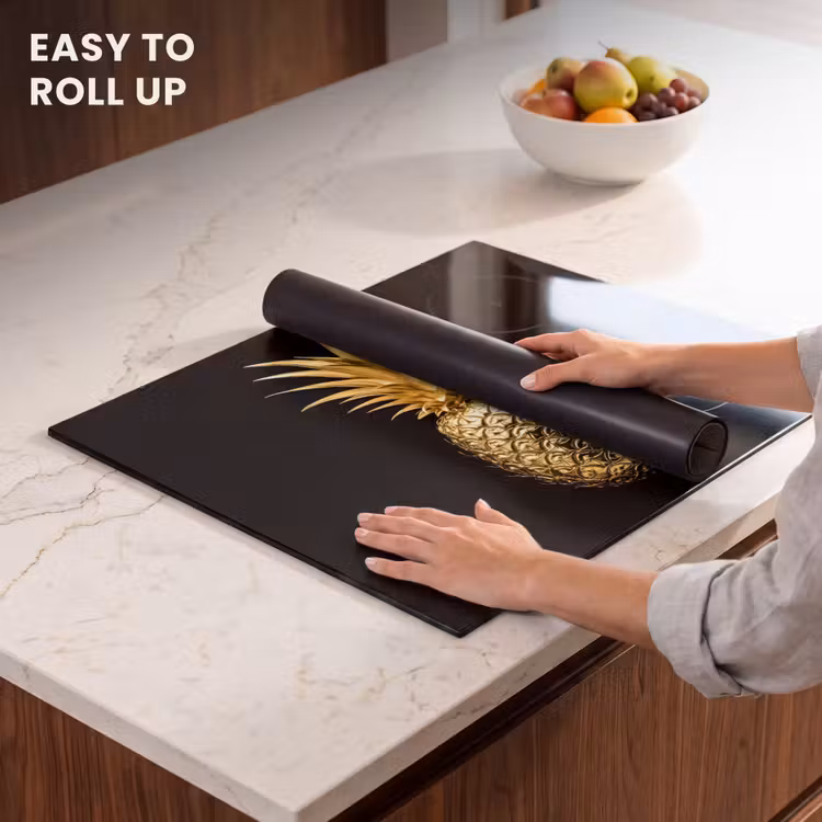 Induction hob protector - Pineapple - Black - Gold - Luxury — 6