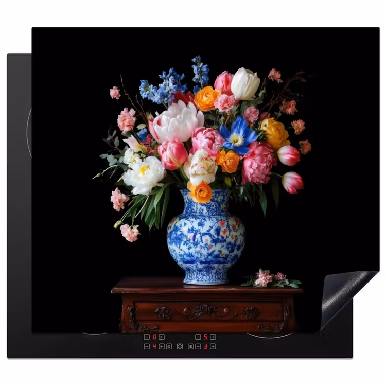 Induction hob protector - Roses - Flowers - Vase - Bouquet — 1