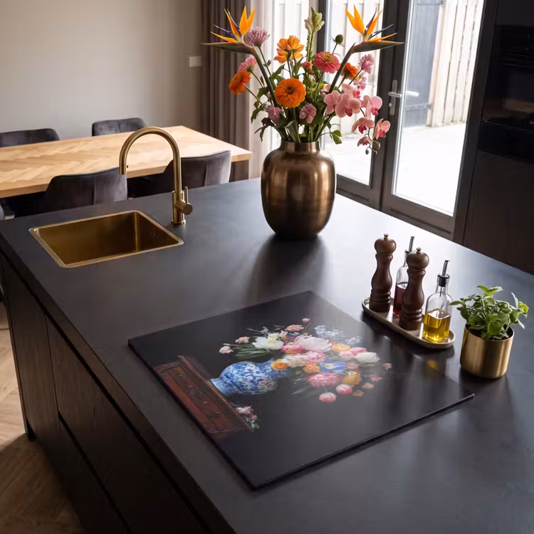 Induction hob protector - Roses - Flowers - Vase - Bouquet — 2