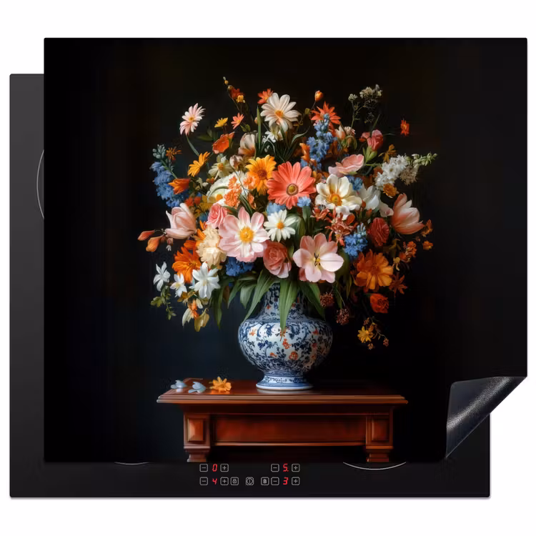 Induction hob protector - Bouquet - Pink - Flowers - Vase — 1