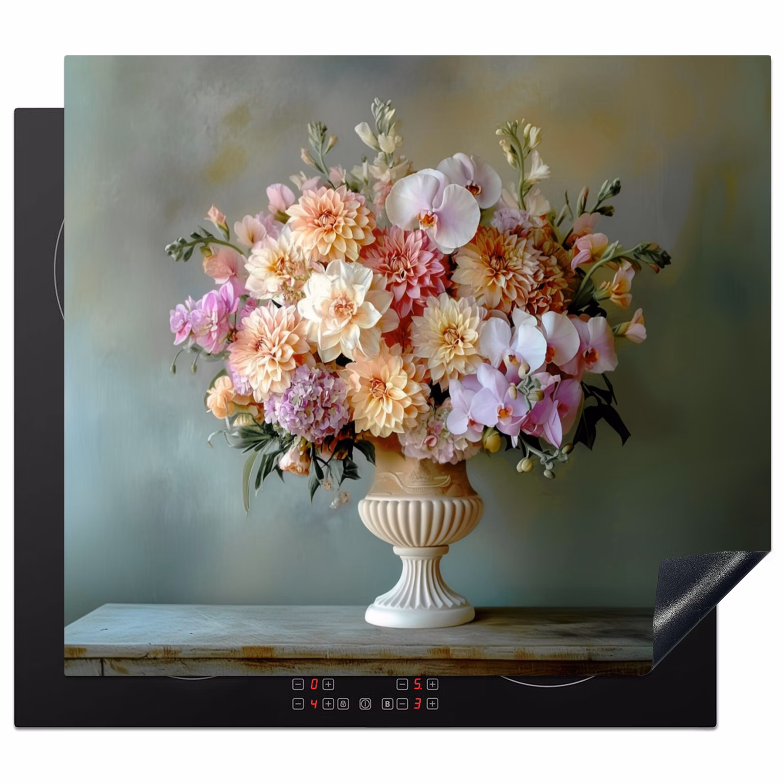 Induction hob protector - Orchid - Bouquet - Vase - Flowers — 1