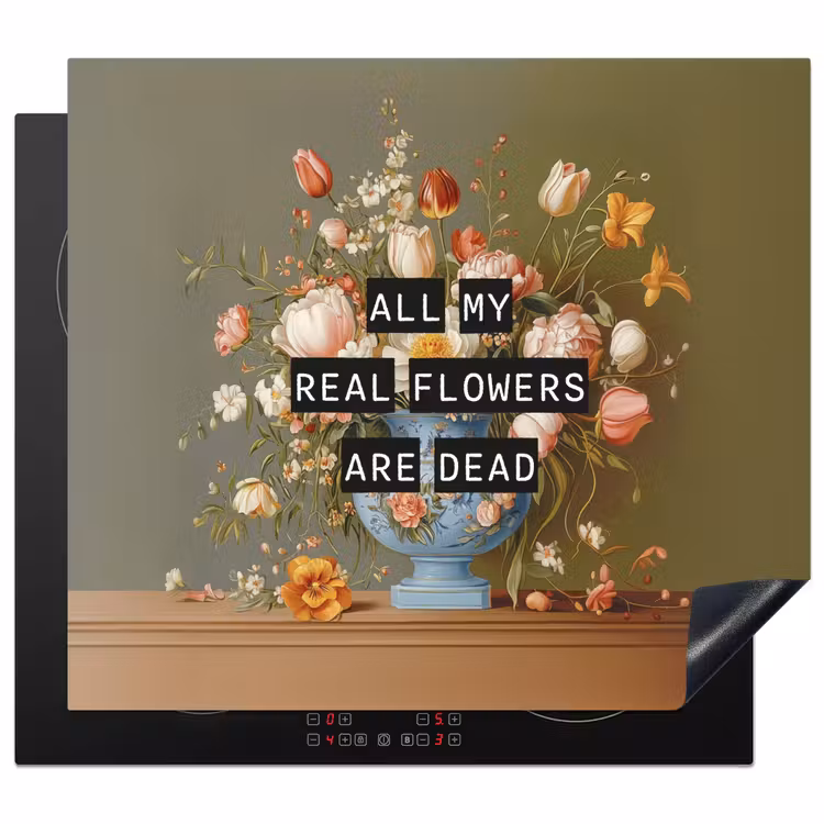 Induction hob protector - Flower - Quote - Vintage - Art — 1