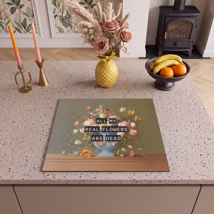 Induction hob protector - Flower - Quote - Vintage - Art — 3