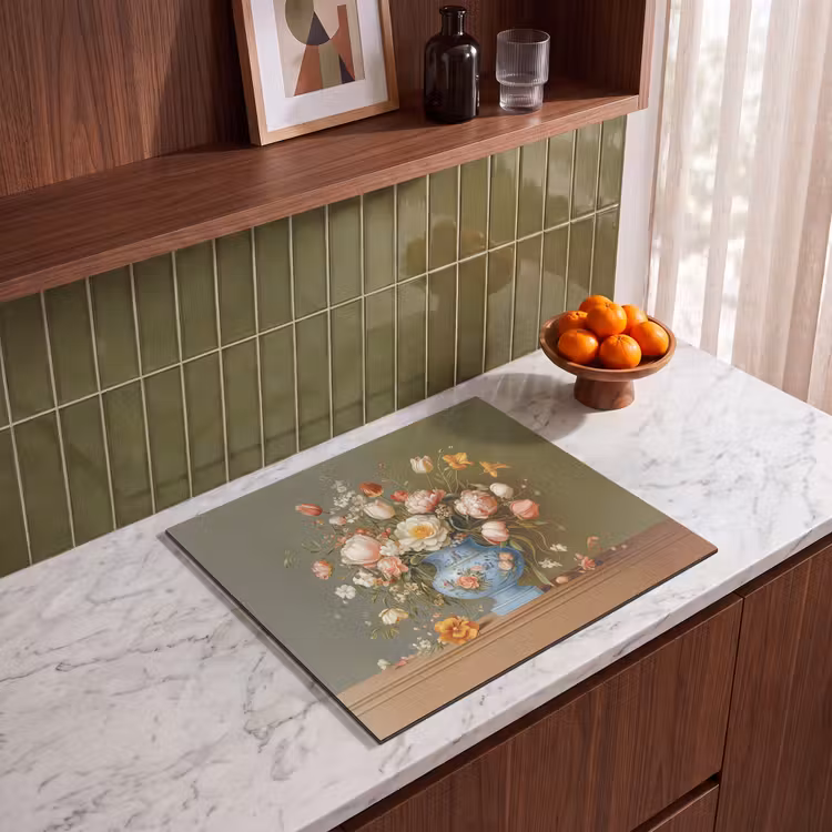 Induction hob protector - Neutral - Flowers - Bouquet - Vase — 4
