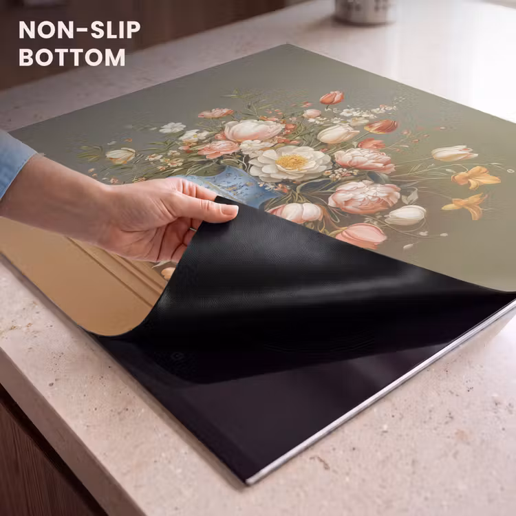 Induction hob protector - Neutral - Flowers - Bouquet - Vase — 5