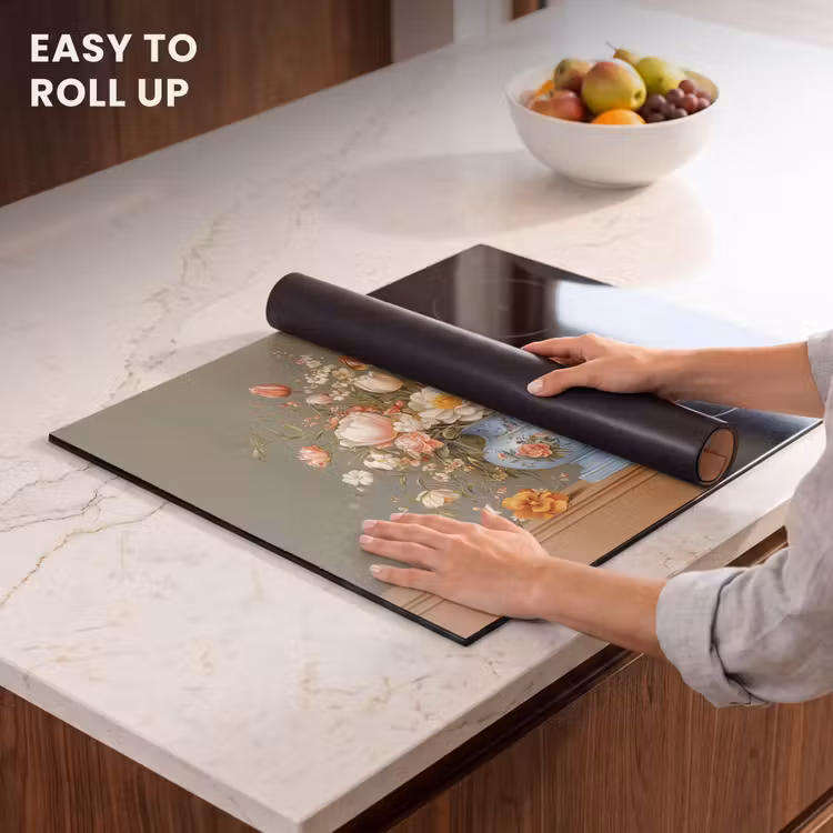 Induction hob protector - Neutral - Flowers - Bouquet - Vase — 6