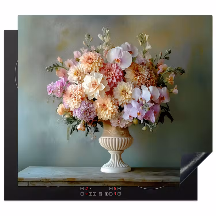Induction hob protector - Orchid - Bouquet - Vase - Flowers — 1