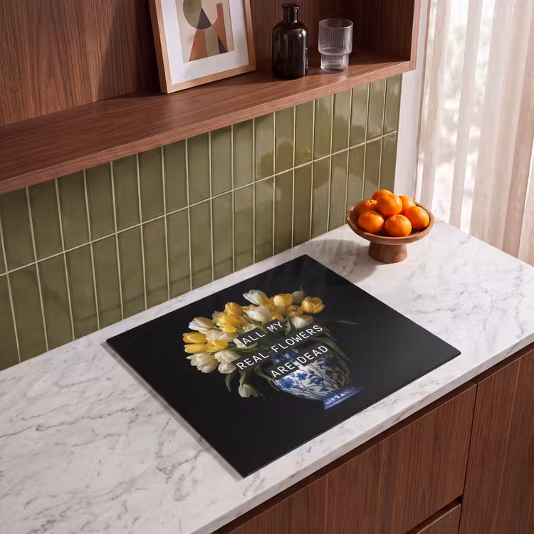 Induction hob protector - Quotes - Flower - Tulip - Yellow — 4
