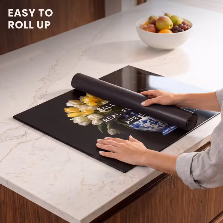 Induction hob protector - Quotes - Flower - Tulip - Yellow — 6