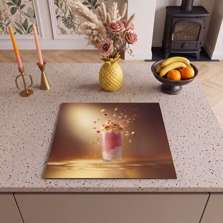 Induction hob protector - Raspberry - Smoothie - Drink - Pink — 3