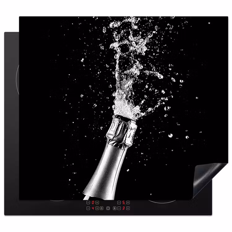 Induction hob protector - Champagne - Black - Splashes - Popping — 1