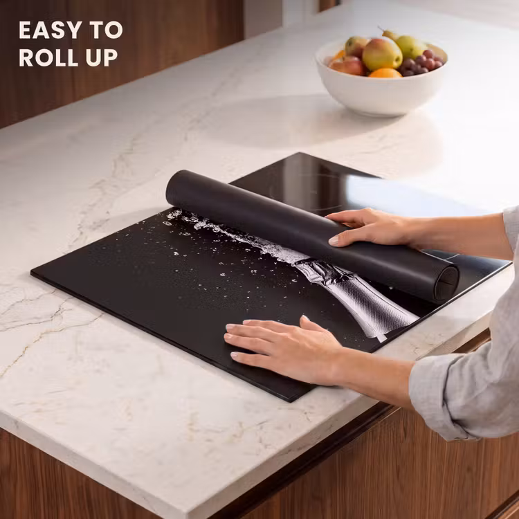 Induction hob protector - Champagne - Black - Splashes - Popping — 6