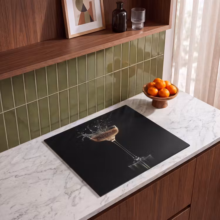 Induction hob protector - Cocktail - Black - Splashes - Glass — 4