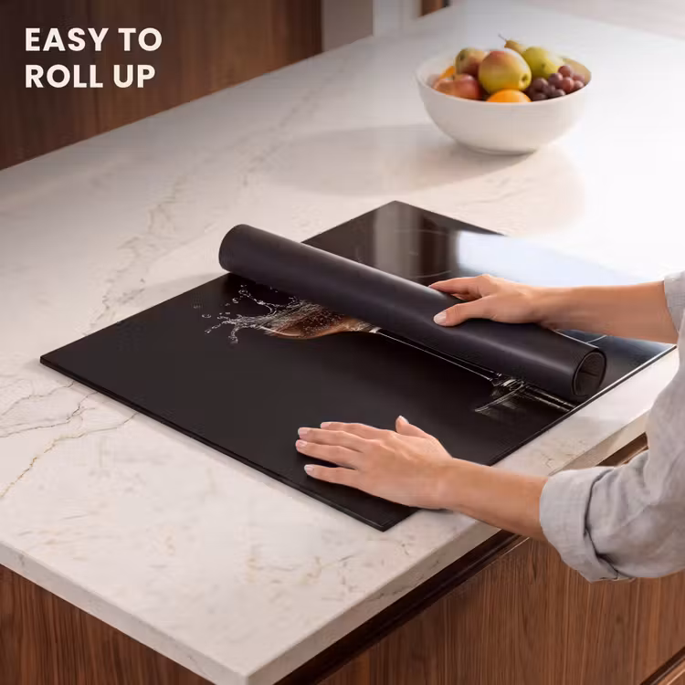 Induction hob protector - Cocktail - Black - Splashes - Glass — 6